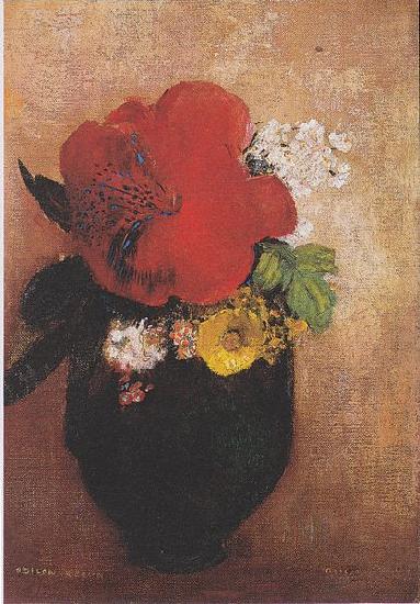 Odilon Redon The red poppy